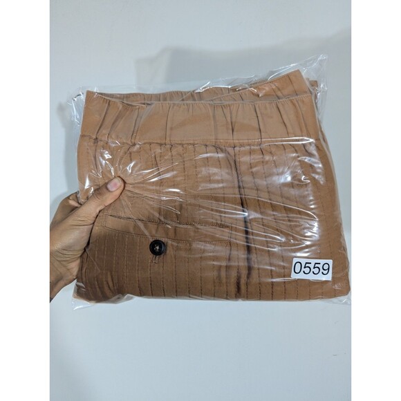 Madewell Womens Warm Hickory Quilted Pull On Tapered Pants Plus Sz XXL Lagenlook - Picture 9 of 9